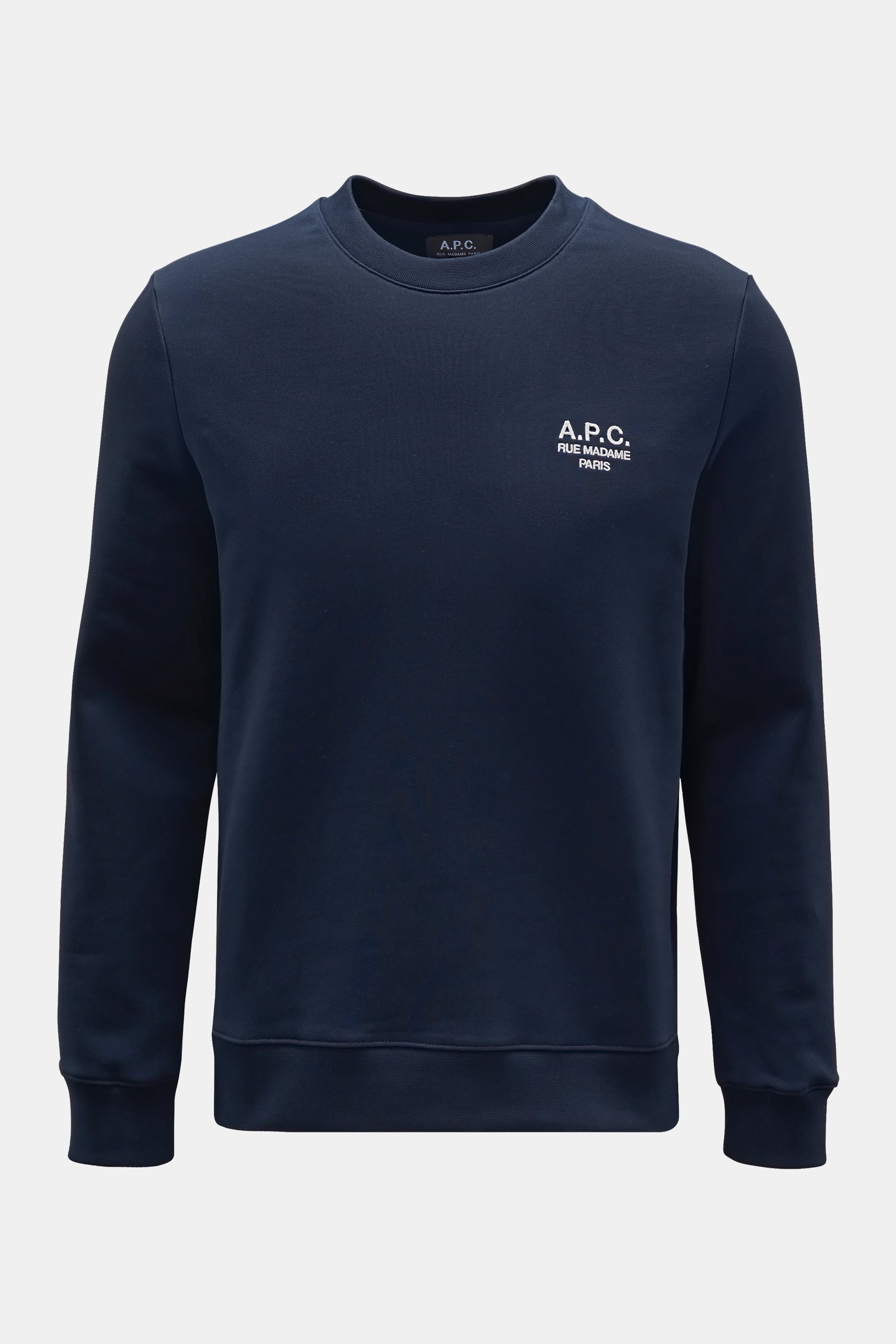 A.P.C. Rundhals-Sweatshirt 'Rider' navy