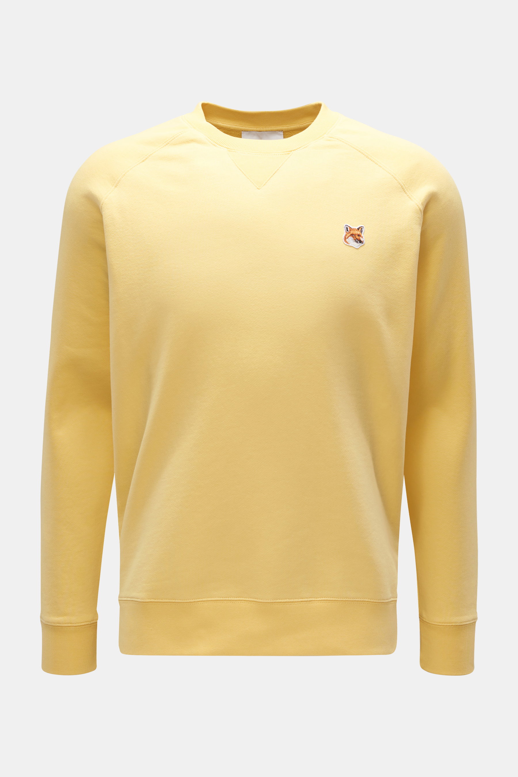 Maison Kitsuné Rundhals-Sweatshirt gelb