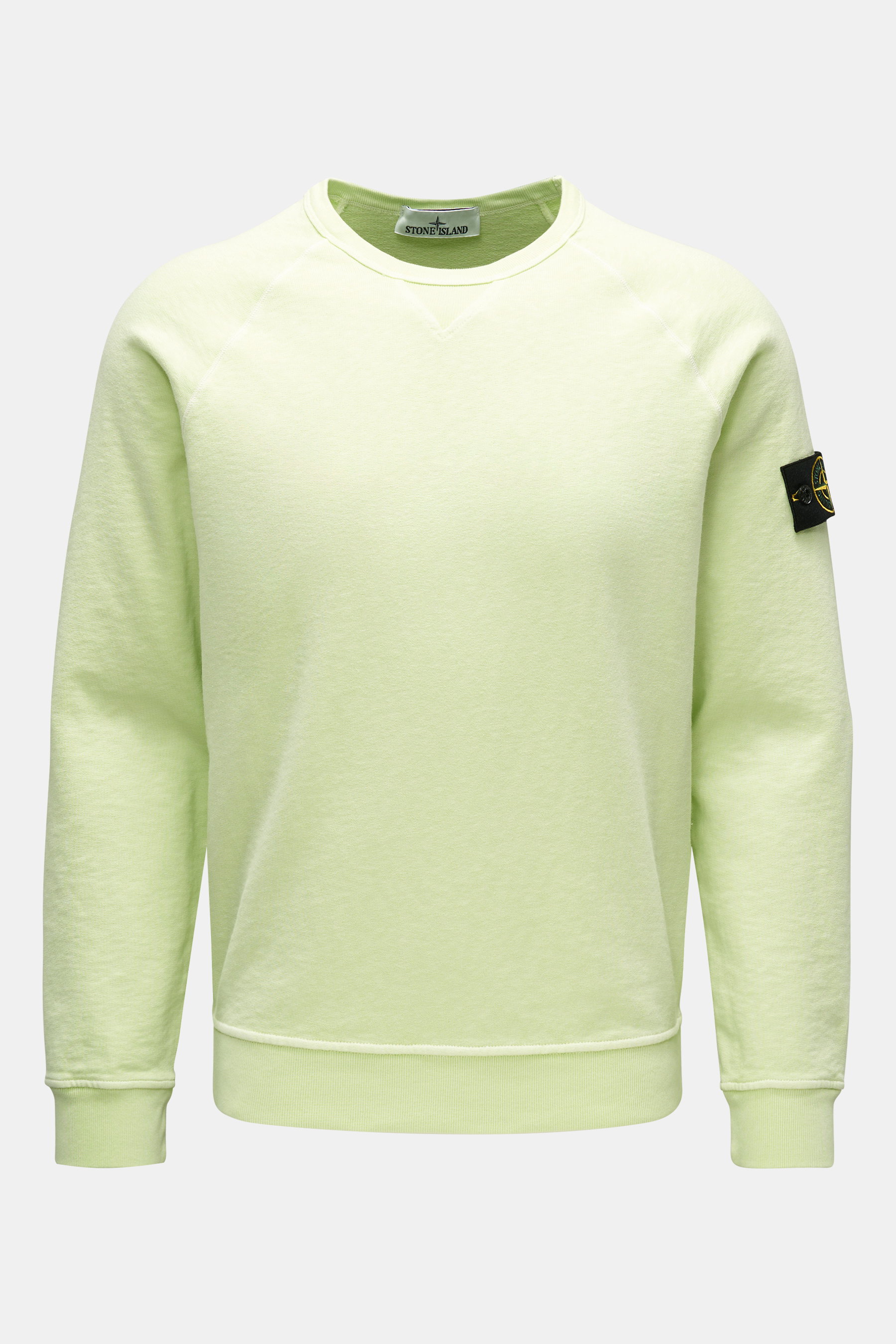 Stone Island Rundhals-Sweatshirt neongrün