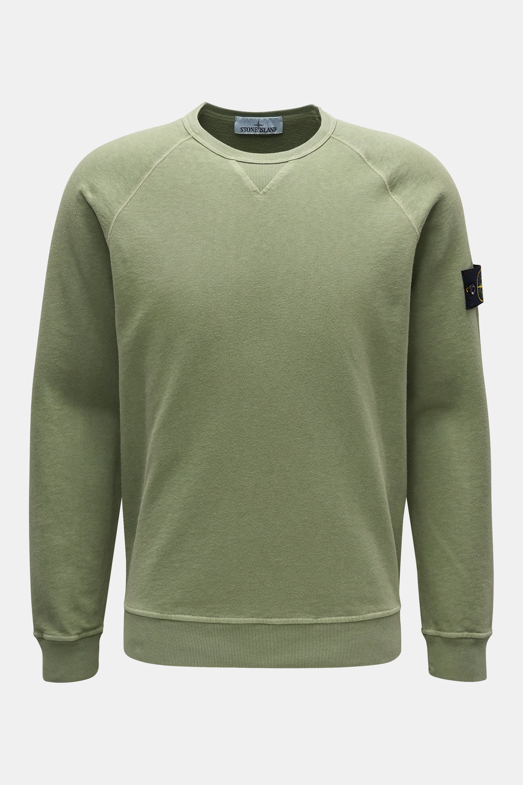 Stone Island Rundhals-Sweatshirt oliv