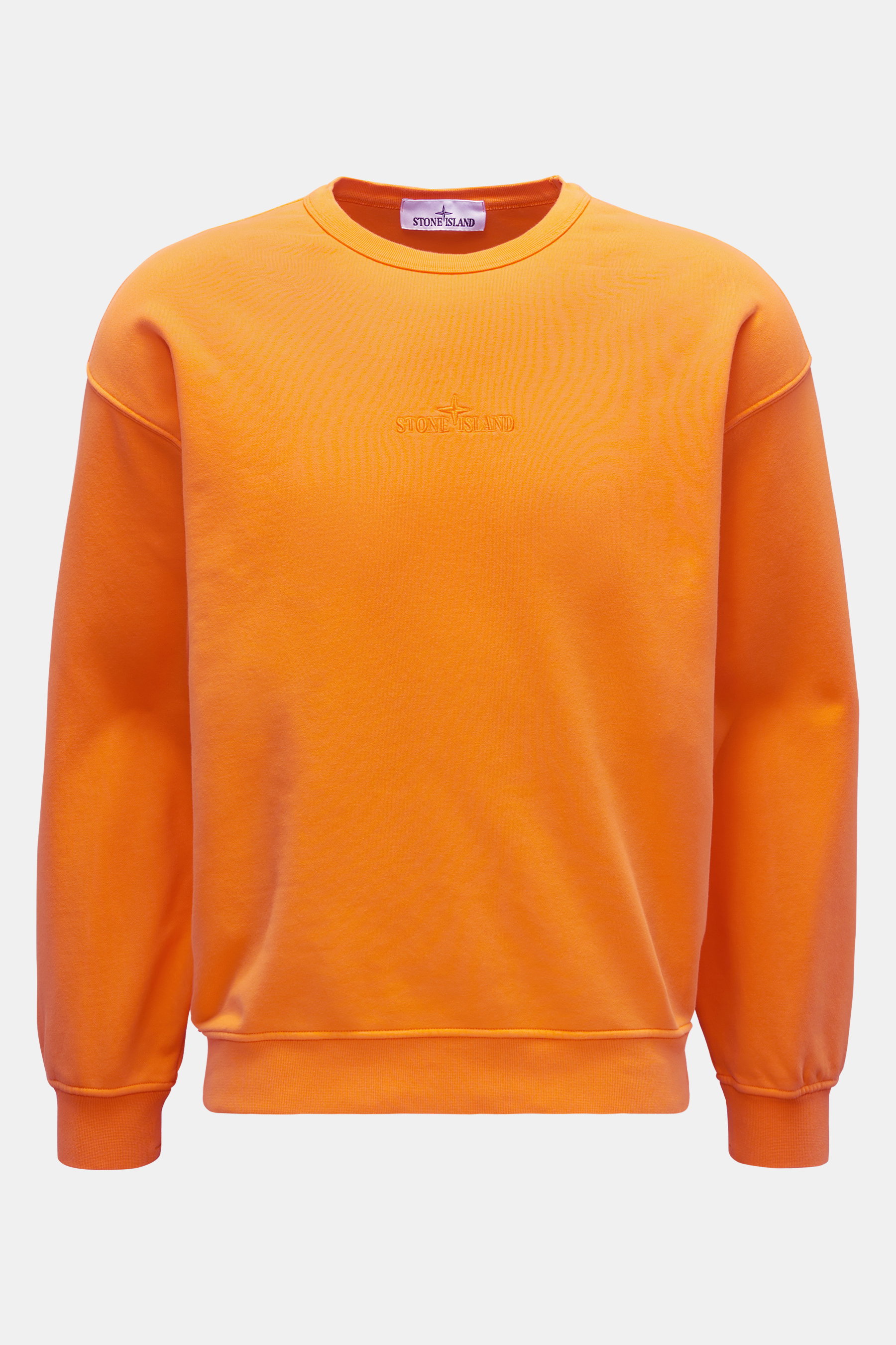 Stone Island Rundhals-Sweatshirt neonorange
