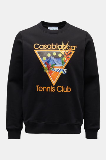 Casablanca Rundhals-Sweatshirt 'Tennis Club Icon' schwarz