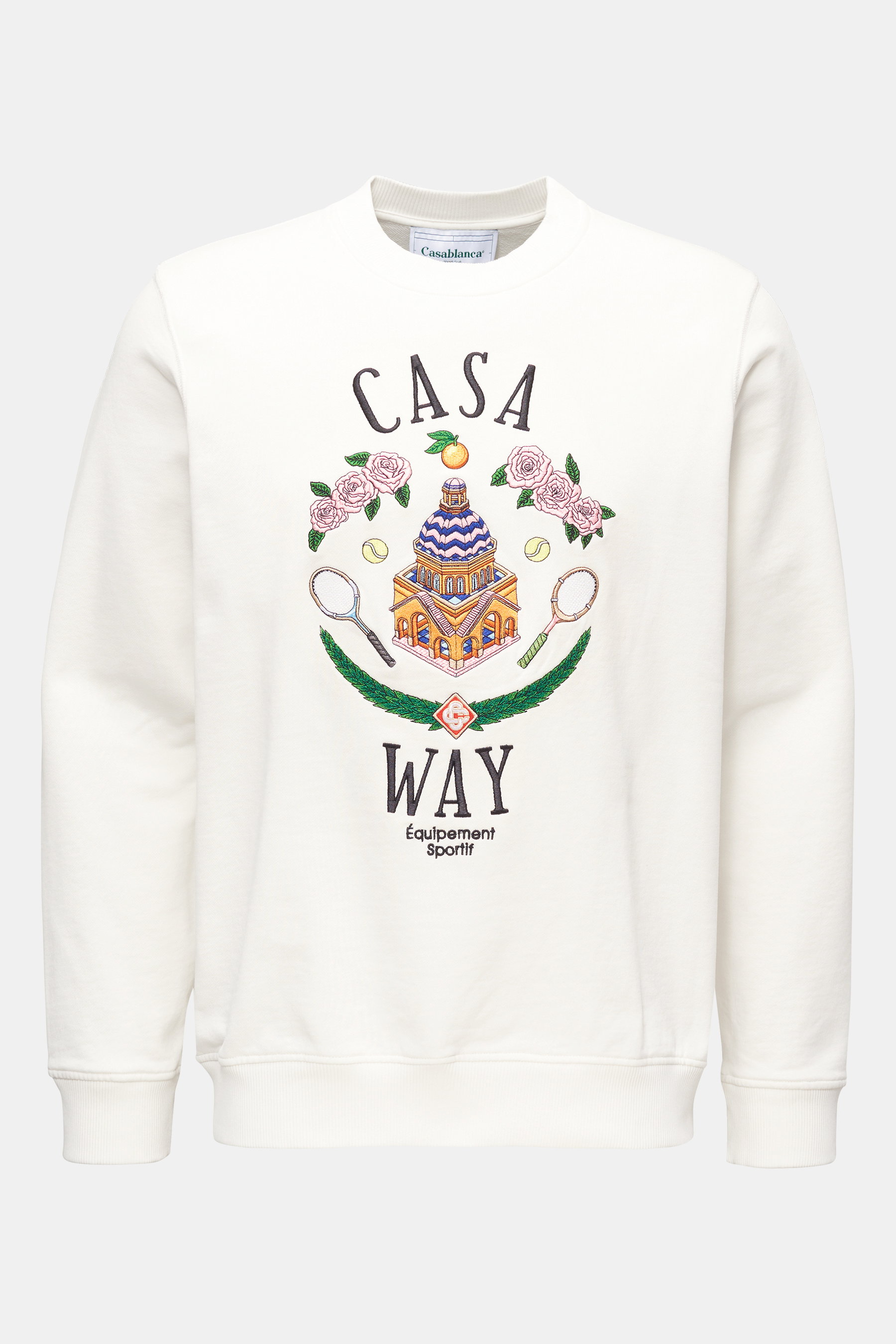 Casablanca Rundhals-Sweatshirt 'Casa Way' offwhite