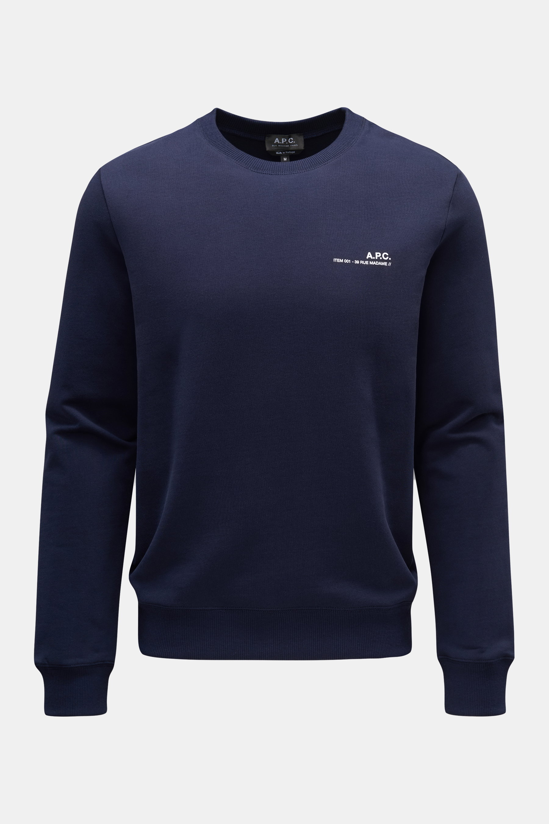 A.P.C. Rundhals-Sweatshirt 'Item' navy