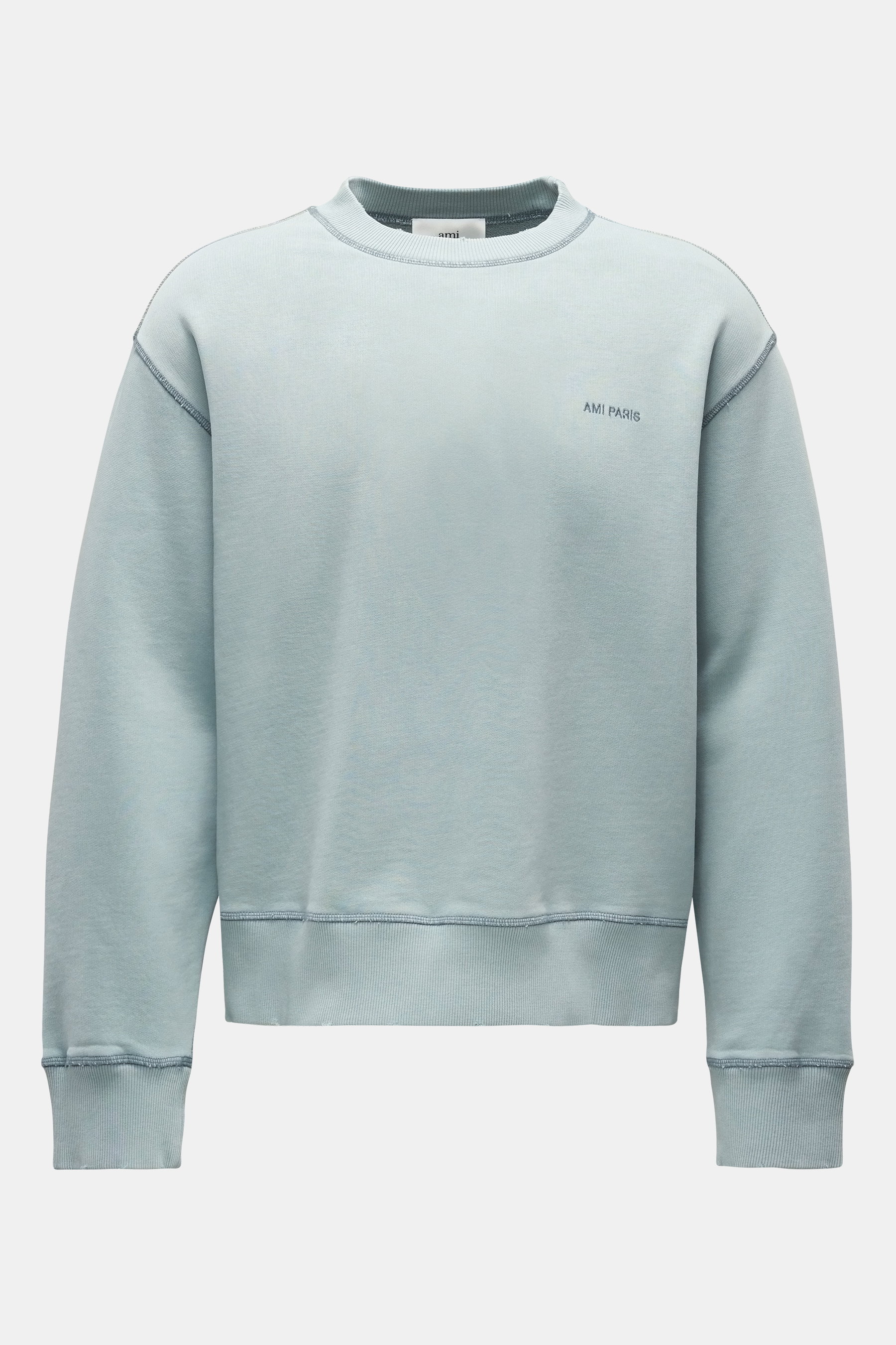 Ami Paris Rundhals-Sweatshirt 'Fade Out' rauchblau
