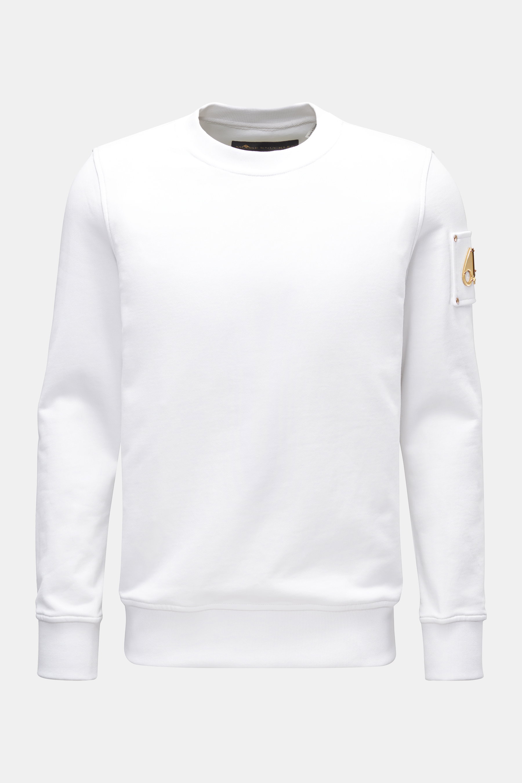Moose Knuckles Rundhals-Sweatshirt 'Snyder' weiß