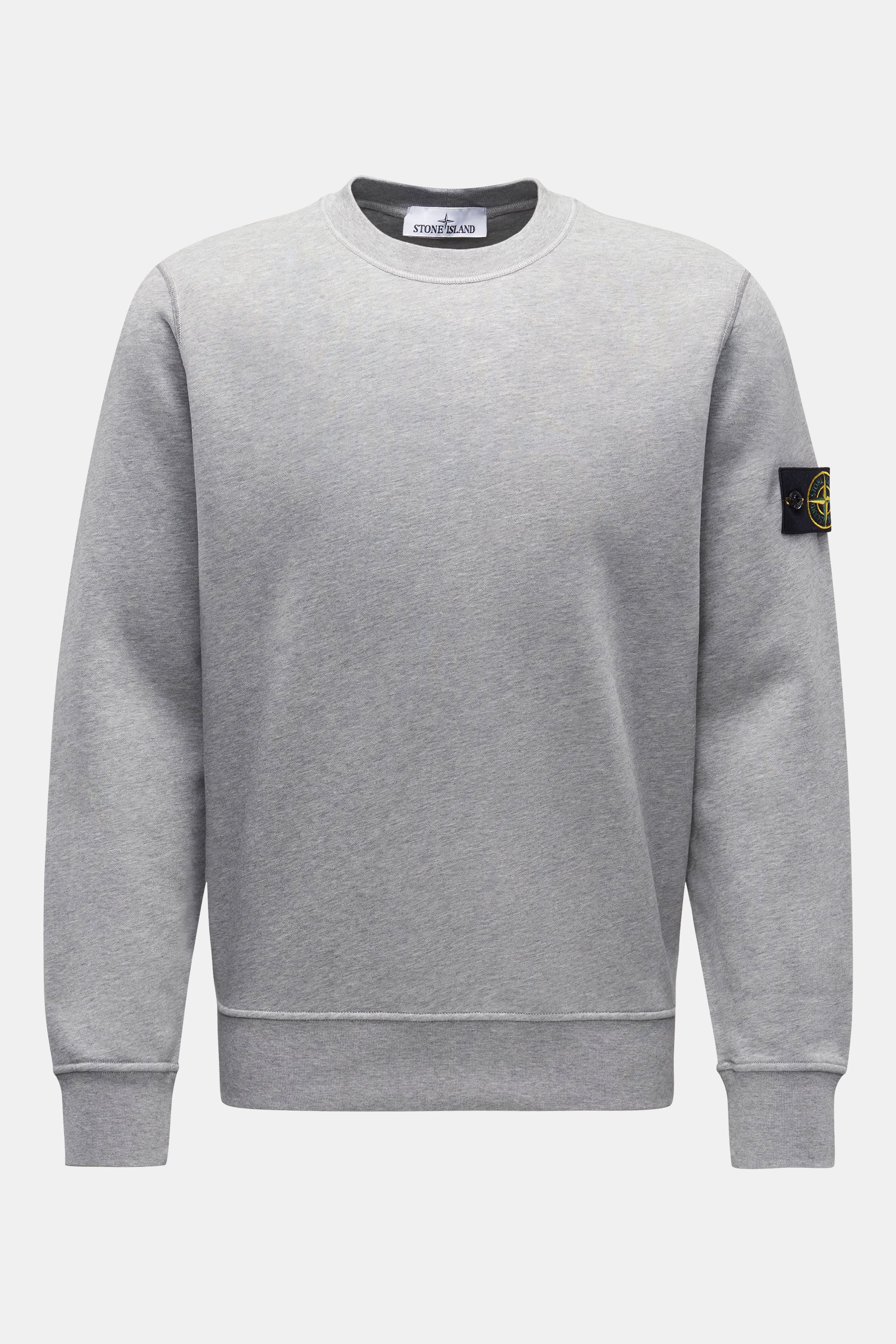 Stone Island Rundhals-Sweatshirt hellgrau meliert