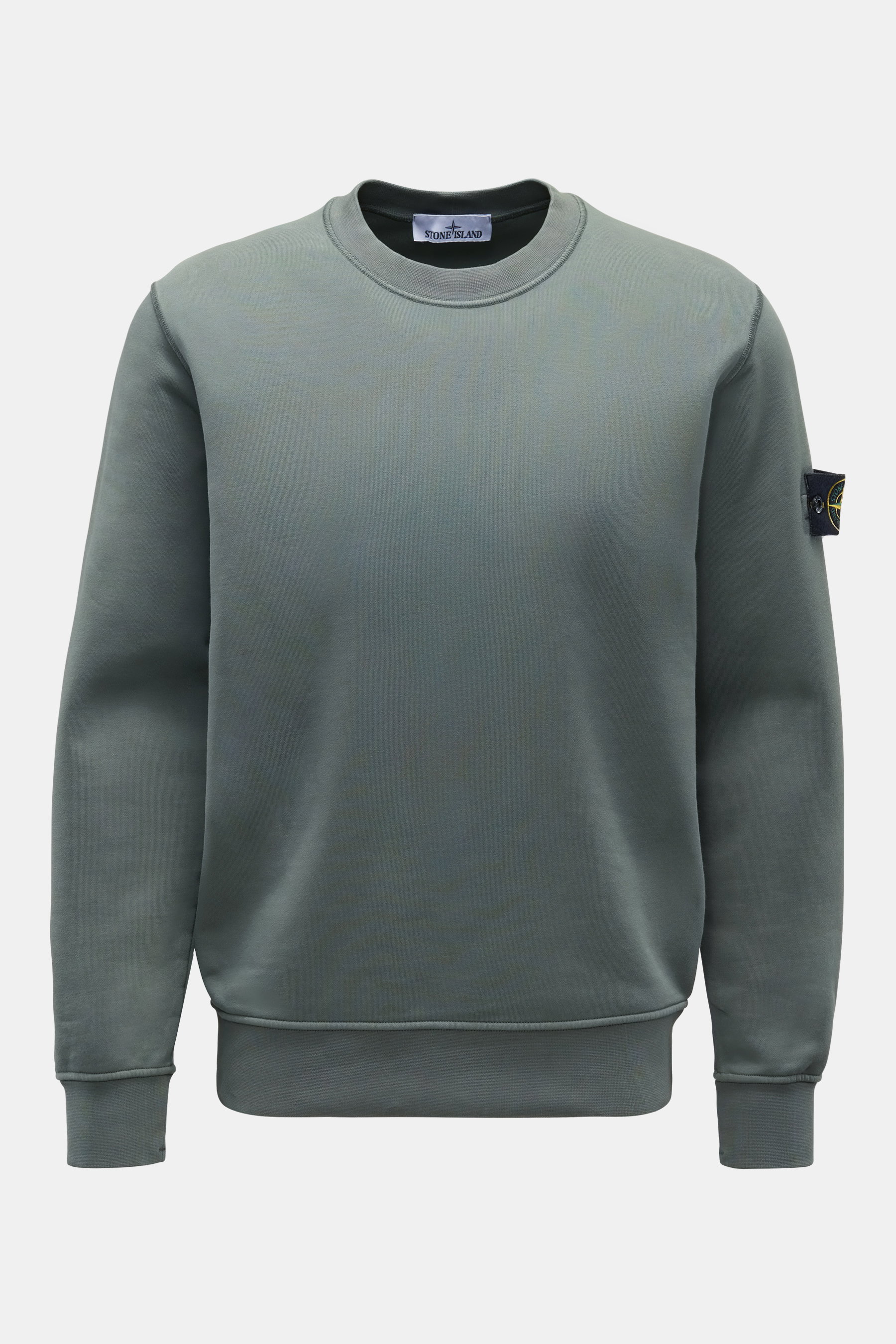 Stone Island Rundhals-Sweatshirt graugrün