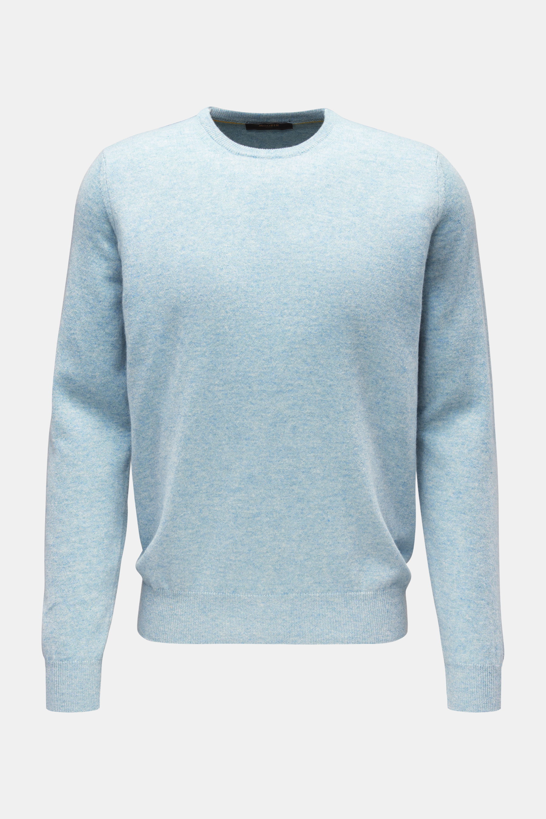Moorer Cashmere Rundhalspullover 'Orvieto-DD' hellblau