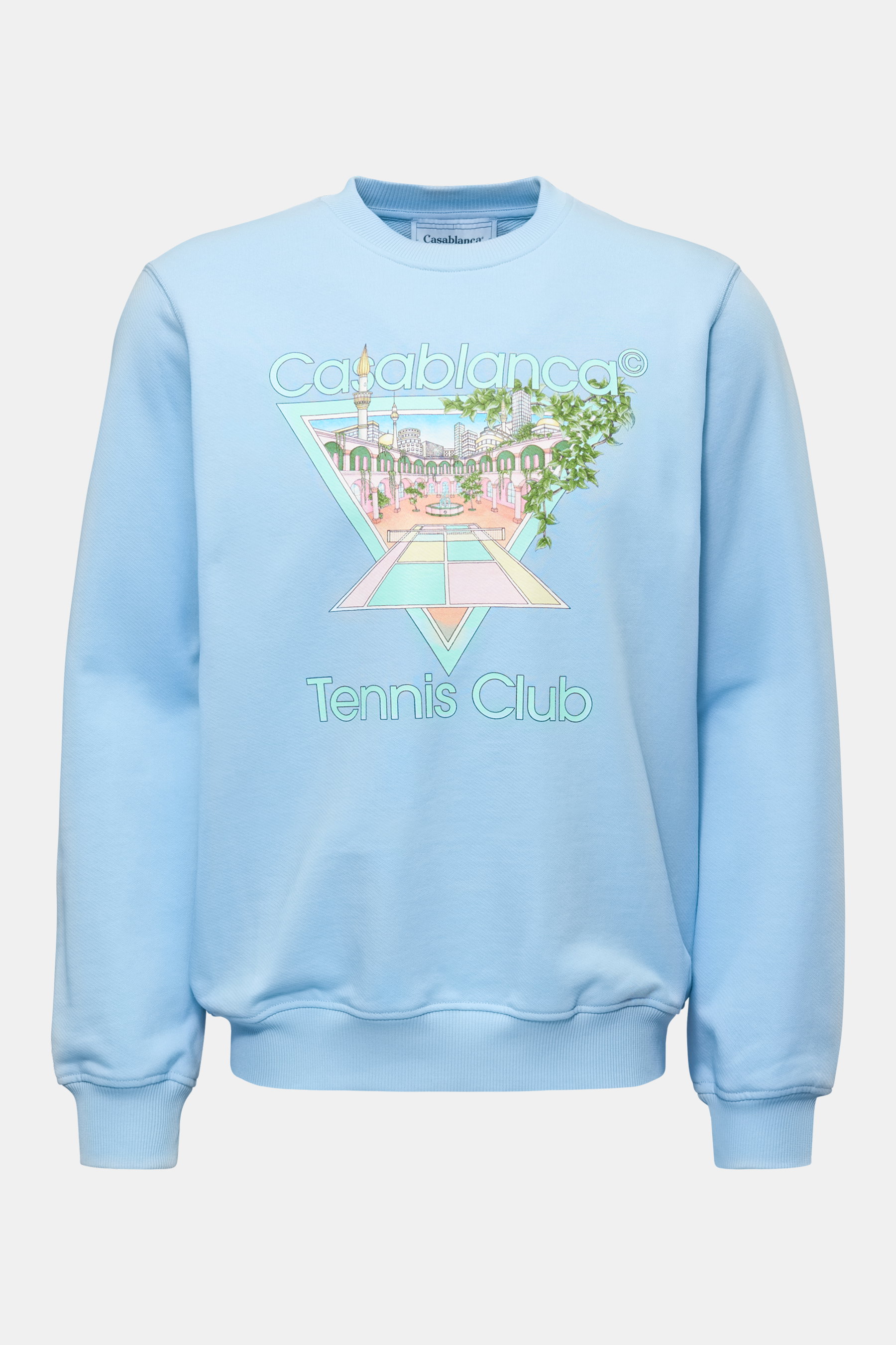 Casablanca Rundhals-Sweatshirt 'Tennis Club Icon' hellblau
