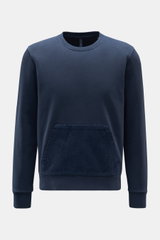04651/ A trip in a bag Rundhals-Sweatshirt 'Cord Crew' dunkelblau