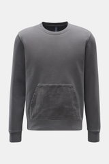 04651/ A trip in a bag Rundhals-Sweatshirt 'Cord Crew' grau