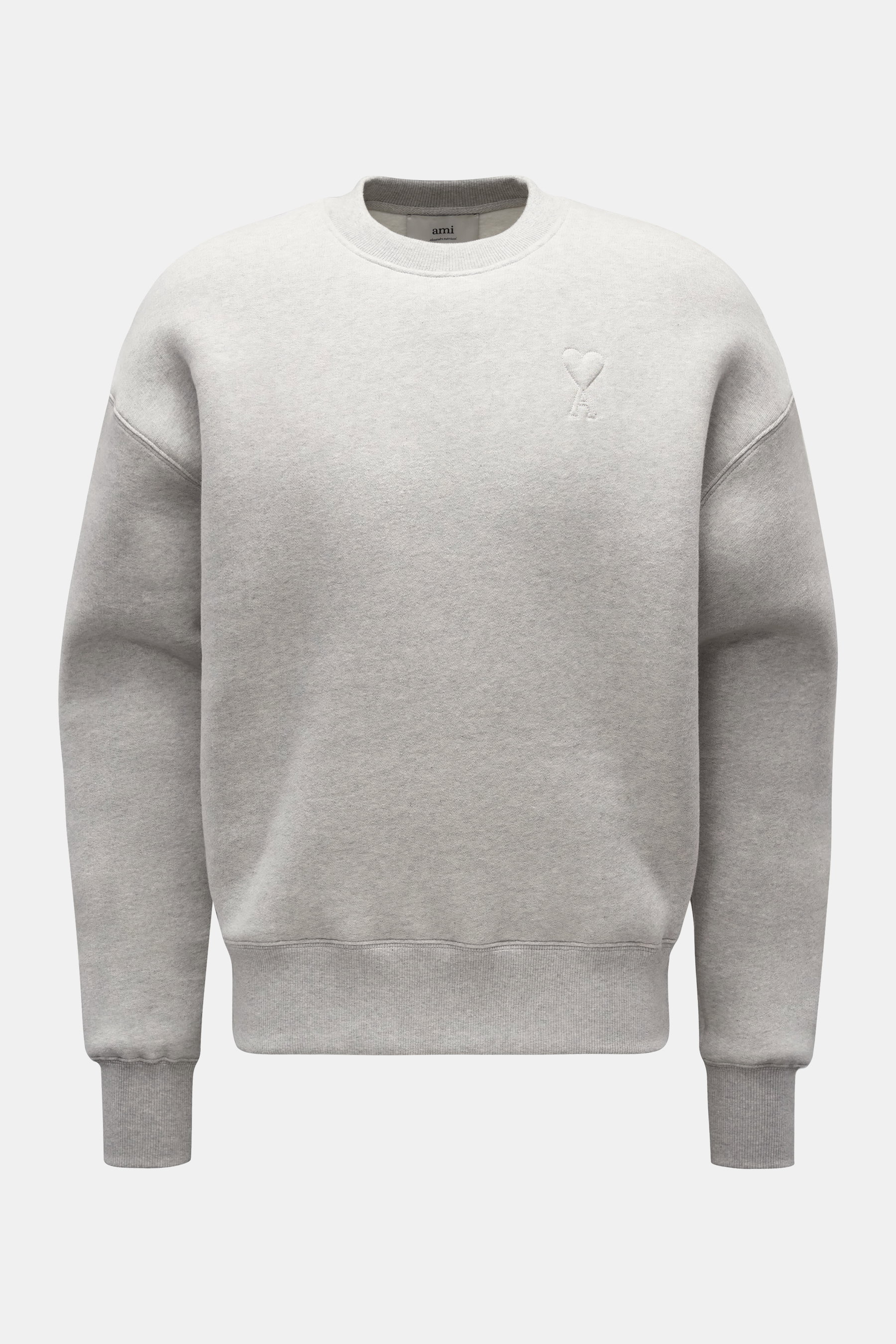 Ami Paris Rundhals-Sweatshirt hellgrau