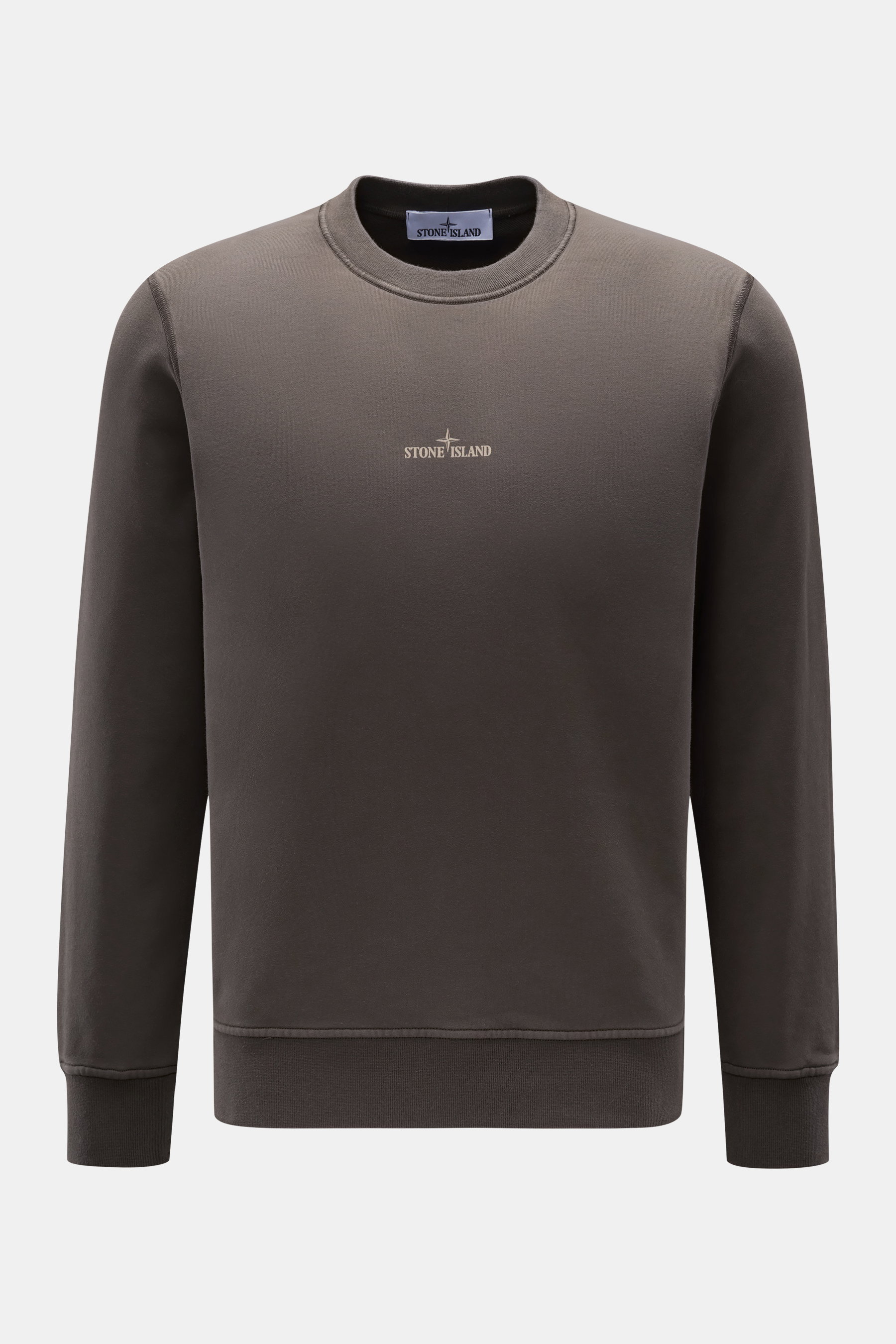 Stone Island Rundhals-Sweatshirt oliv
