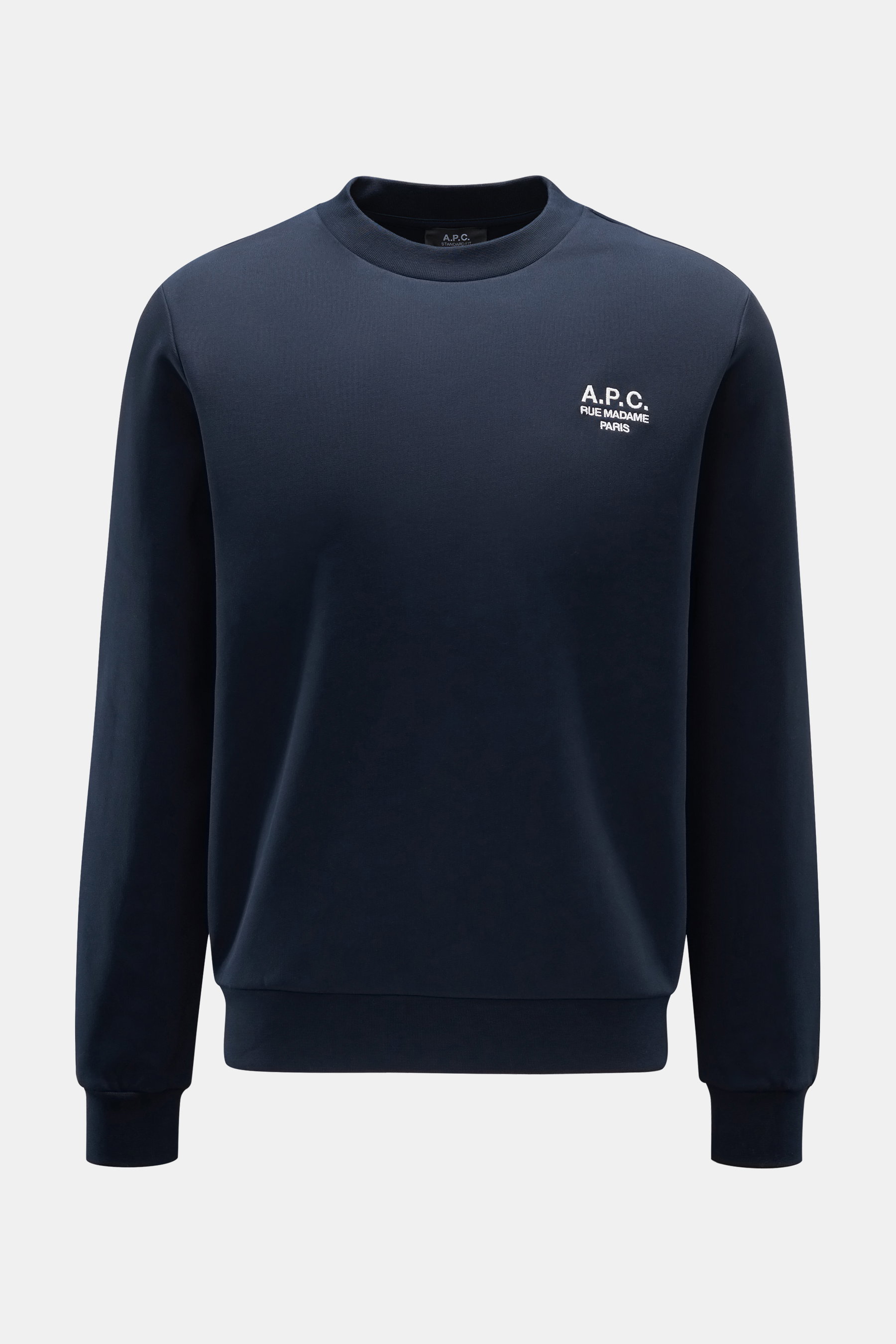 A.P.C. Rundhals-Sweatshirt 'Standard Rue Madame' navy