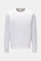 04651/ A trip in a bag Fleece-Rundhals-Sweatshirt 'Ata Oyster' weiß