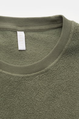 04651/ A trip in a bag Fleece-Rundhals-Sweatshirt 'Ata Oyster' oliv