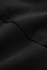 Close-up front view of Stone Island Crew neck sweatshirt 'Ghost Piece' black, showing textured pure cotton fabric and stitching detail.

Description: 
<p>A timeless basic piece: This sporty sweatshirt from the 'Ghost' Capsule Collection by STONE ISLAND pr