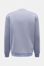 Rückansicht des 04651/ A trip in a bag Rundhals-Sweatshirt 'CL Crew' lavender meliert aus Baumwoll-Leinen-Mix, Regular Fit, weicher Griff.