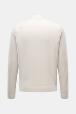 Stone Island Fleece-Sweatshirt 'Stellina' creme, Rückansicht, Regular Fit, Rundhalsausschnitt, Raglanärmel, elastische Bündchen, Fleece aus Microfaser und Schurwolle, weicher Griff, dezentes Stellina-Stitching, reflektierende Naht.
