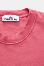 Close-up front view of Stone Island Crewneck Sweatshirt 'Basic Sweat' magenta showing crew neckline and fabric texture.

Description: 
<p>Timeless Basic Piece: The sporty sweatshirt by STONE ISLAND becomes the ideal foundation for casual leisure looks and