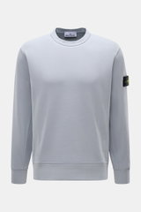 Front view of Stone Island R-Neck Longsleeve smoky blue in fine ribbed pure cotton knit with crew neckline, slim fit, soft touch, flexible cuffs, and compass badge on sleeve.

<p>Autumn essential: The long sleeve by STONE ISLAND combines characteristic ri