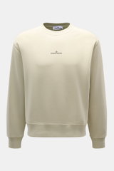 Front view of Stone Island Sweatshirt 'Print' beige, made of pure cotton, with crew neckline, STONE ISLAND print on front, ribbed cuffs.

Description: <p>Casual comfort meets iconic design: With this sweatshirt, STONE ISLAND presents a cool piece for your