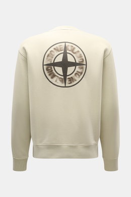 Stone Island Sweatshirt 'Print' beige shown from the back, featuring a wind rose print, made of soft pure cotton with ribbed cuffs.

Casual comfort meets iconic design: With this sweatshirt, STONE ISLAND presents a cool piece for your casual wardrobe. Fea
