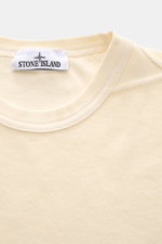 Close-up from above of the Stone Island Corduroy Sweatshirt cream showing the crew neckline and label.

Description: <p>This sweatshirt from STONE ISLAND is made from pure cotton corduroy, giving it a special twist – perfect to combine with your next casu