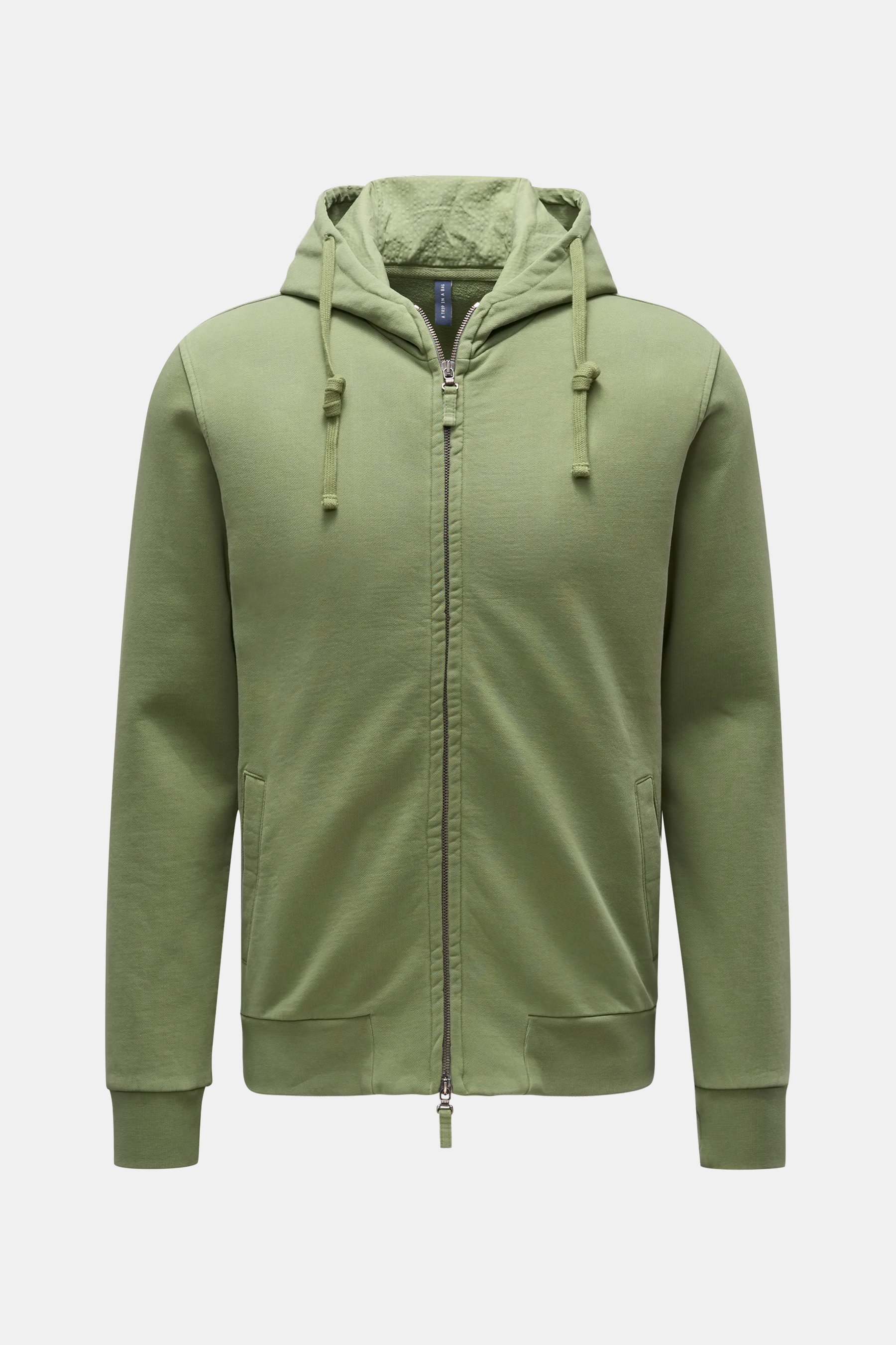 04651/ A trip in a bag Sweatjacke 'Full Zip Hoodie' graugrün