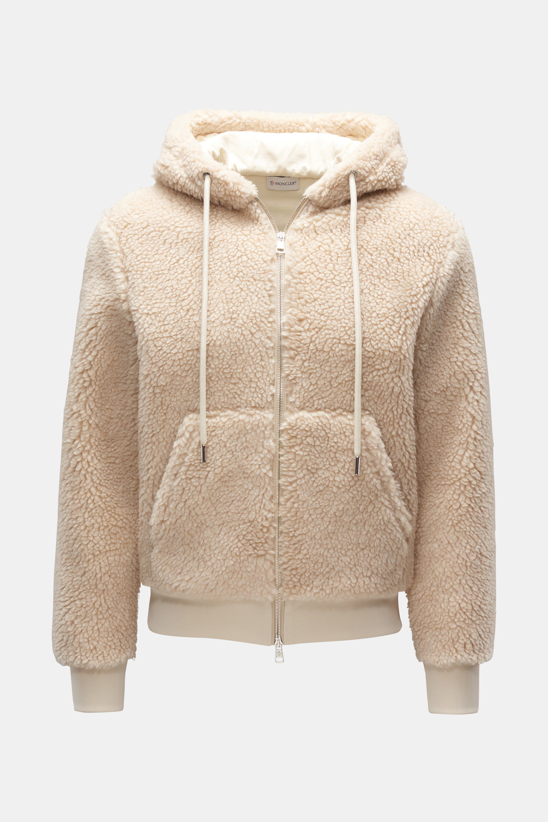 Moncler Teddy sweat jacket beige