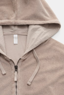 04651/ A trip in a bag Frottee-Sweatjacke 'Terry Zip' beige