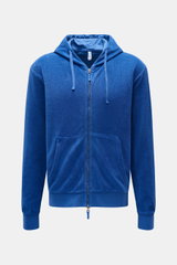 04651/ A trip in a bag Frottee-Sweatjacke 'Terry Zip' blau