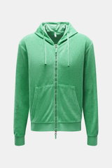04651/ A trip in a bag Frottee-Sweatjacke 'Terry Zip' hellgrün