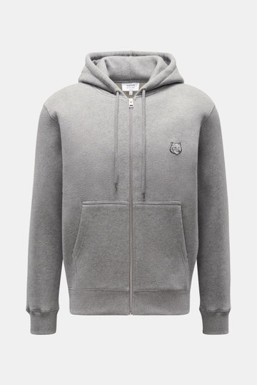 Maison Kitsuné Sweatjacke 'Bold Fox' grau meliert