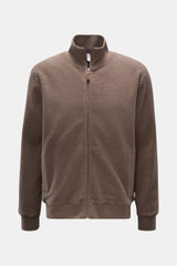 04651/ A trip in a bag Frottee-Sweatjacke 'PF Bomber' taupe