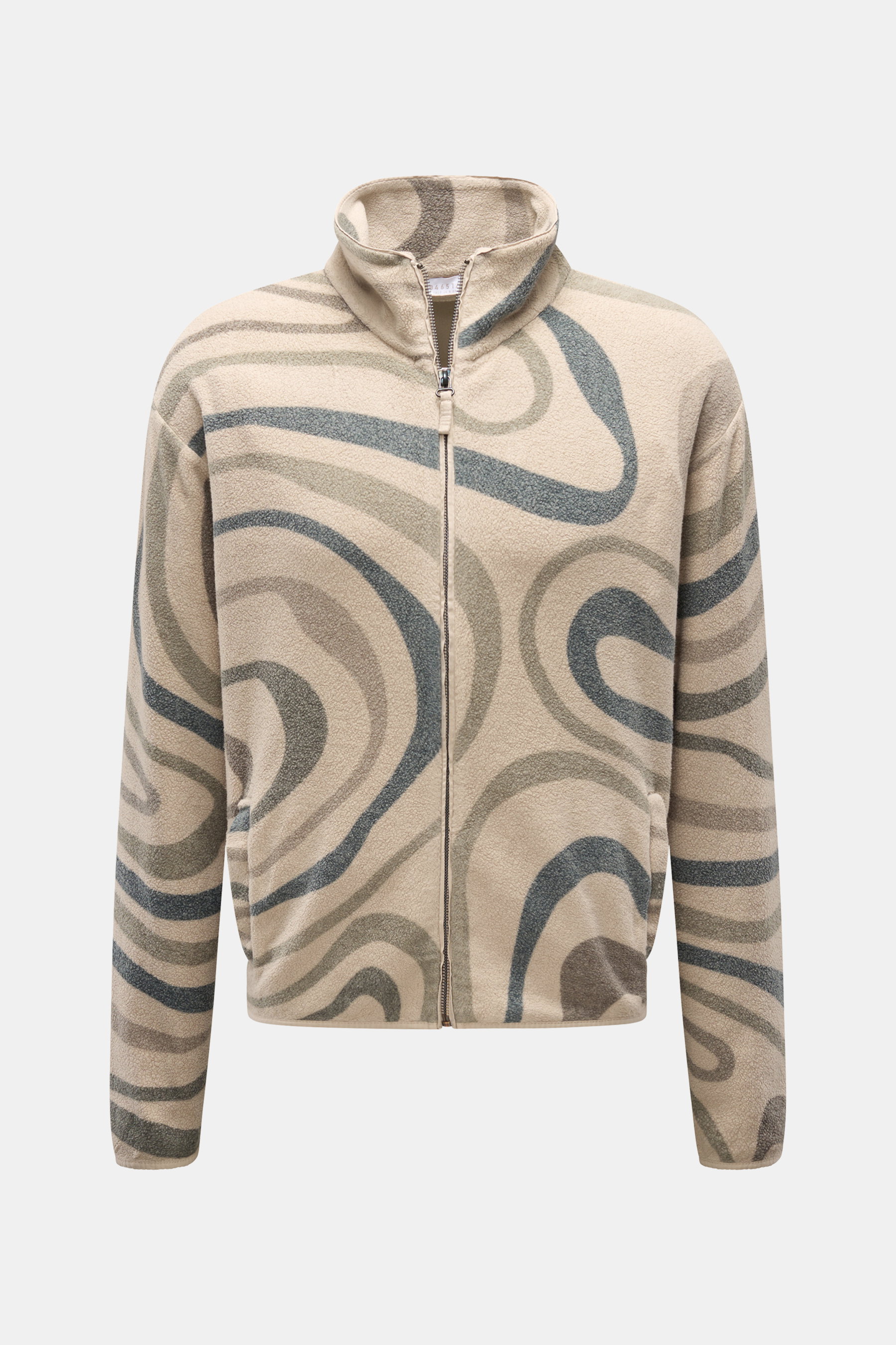 04651/ A trip in a bag Fleecejacke beige/grau gemustert