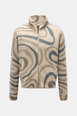 04651/ A trip in a bag Fleecejacke beige/grau gemustert