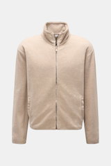 04651/ A trip in a bag Fleece-Sweatjacke beige