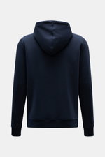 Belstaff Sweatjacke 'Curator' navy, Rückansicht, Sweat aus reiner Supima-Baumwolle, geschmeidiger Griff, Slim Fit, Kapuze mit Tunnelzug, Rippbündchen, tonales Weblabel.