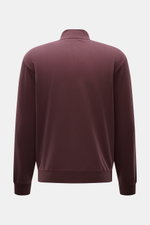 Rückansicht der 04651/ A trip in a bag Sweatjacke 'IF Track' bordeaux aus super softem Baumwoll-Jersey mit elastischer Qualität, Regular Fit.