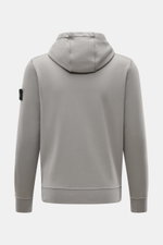 Stone Island Hoodie grey shown from the back, timeless casualwear with pure cotton fabric, soft touch, garment dyed, Regular Fit.  
<p>Timeless casualwear: The hoodie by STONE ISLAND is an indispensable companion for cooler days with its versatile silhoue