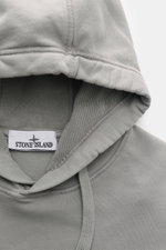 Close-up front view of Stone Island Hoodie grey showcasing the hood and drawstrings, made from pure cotton sweat fabric.

Description: 
<p>Timeless casualwear: The hoodie by STONE ISLAND is an indispensable companion for cooler days with its versatile sil