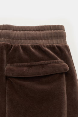 04651/ A trip in a bag Velour cargo pants 'Nicki Pant' brown