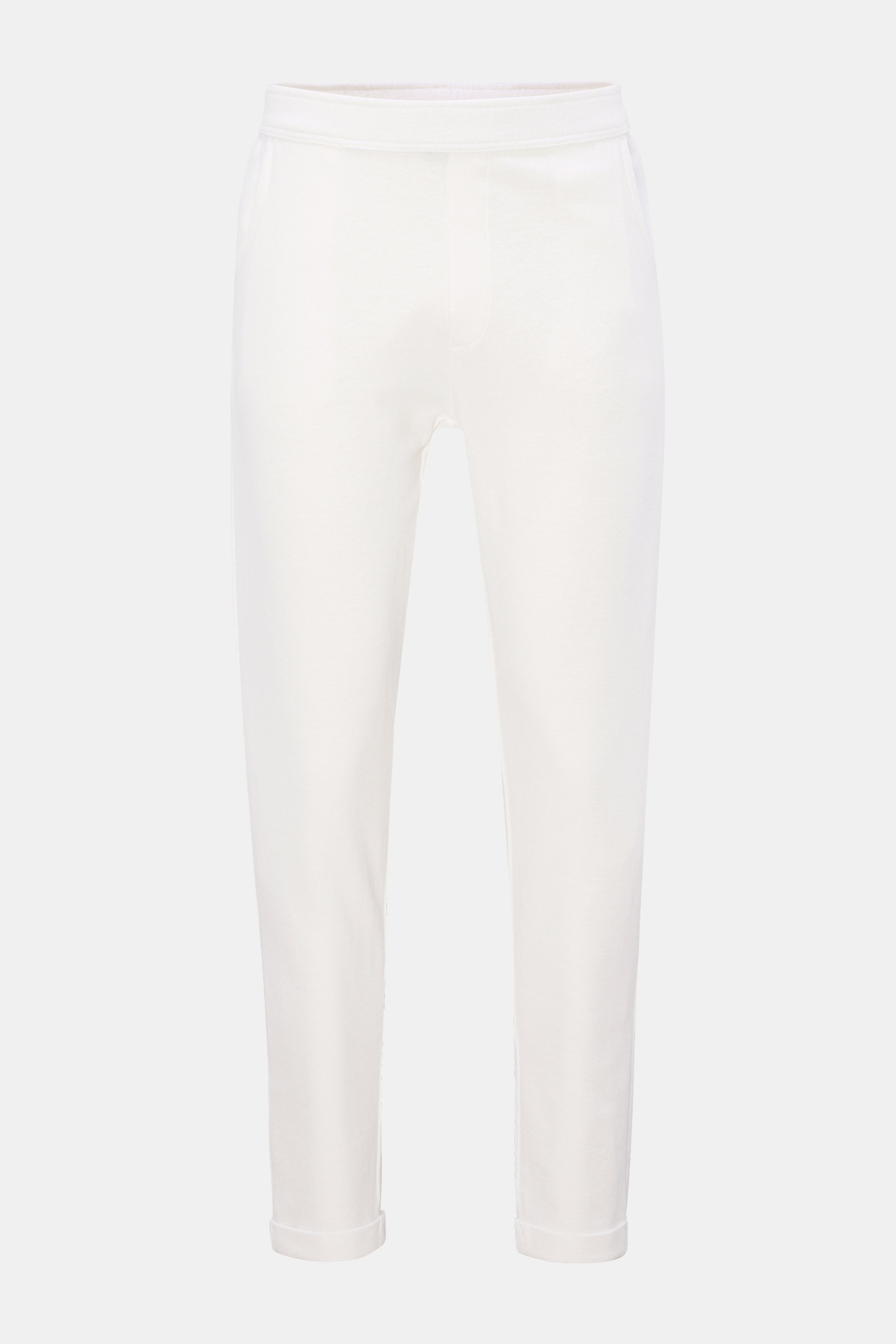 Majestic Filatures Leinen Sweathose offwhite meliert