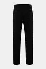 von Braun Cashmere Jogpants schwarz, Rückansicht, gerader Schnitt, elastischer Bund, Leistentaschen am Gesäß, weicher, sportiver Cashmere-Strick