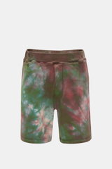 Dsquared2 Sweatshorts grün/bordeaux gemustert
