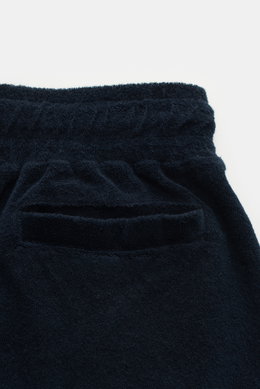 04651/ A trip in a bag Frottee-Bermudas 'Oyster' dark navy