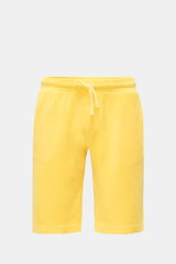 04651/ A trip in a bag Frottee-Bermudas 'Oyster' gelb