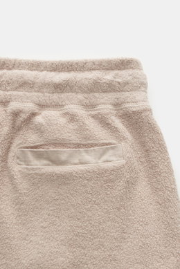 04651/ A trip in a bag Fleece cargo shorts 'Oyster' beige